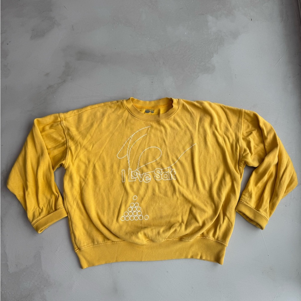 Authentic Molly Baz I Love Salt yellow / Mustard Crewneck Sweater